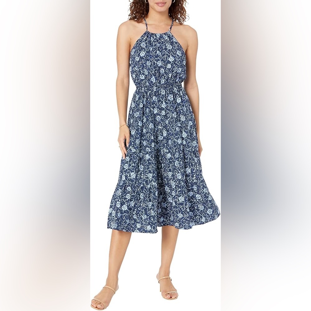 Madewell Brynn Halter cross back dress